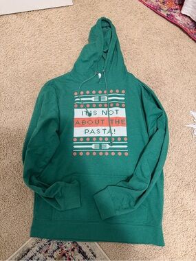 Bravo Green Hooded Sweater with Holiday Graphic - Men's